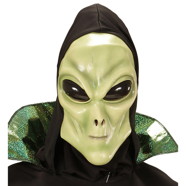 e-carnavalskleding-SYK Alien Masker Met Kap En Bolle Ogen, Kind