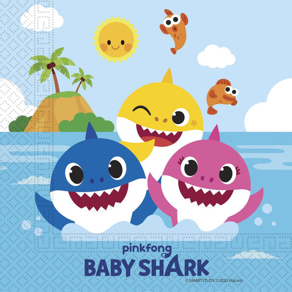 e-carnavalskleding-SYK Baby Shark servetten