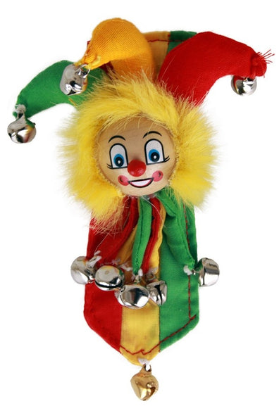 e-carnavalskleding-SYK Banner broche  clown rood/geel/groen