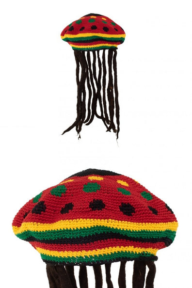 e-carnavalskleding-SYK Baret Bob Marley met rasta haar