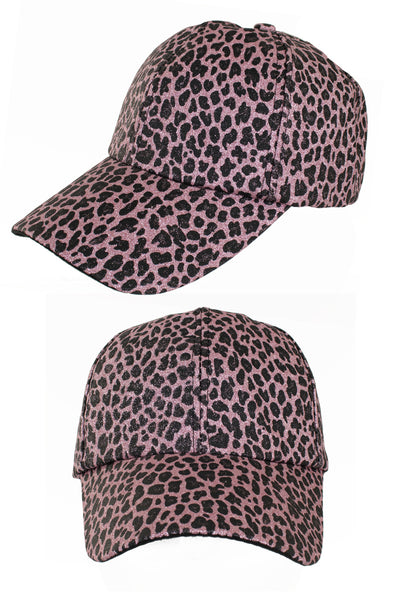 e-carnavalskleding-SYK Baseballcap met panterprint in licht roze