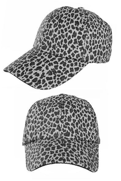 e-carnavalskleding-SYK Baseballcap panter glitter zilver