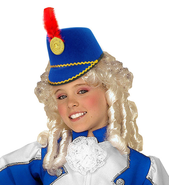 e-carnavalskleding-SYK Blauwe majorette hoed kind