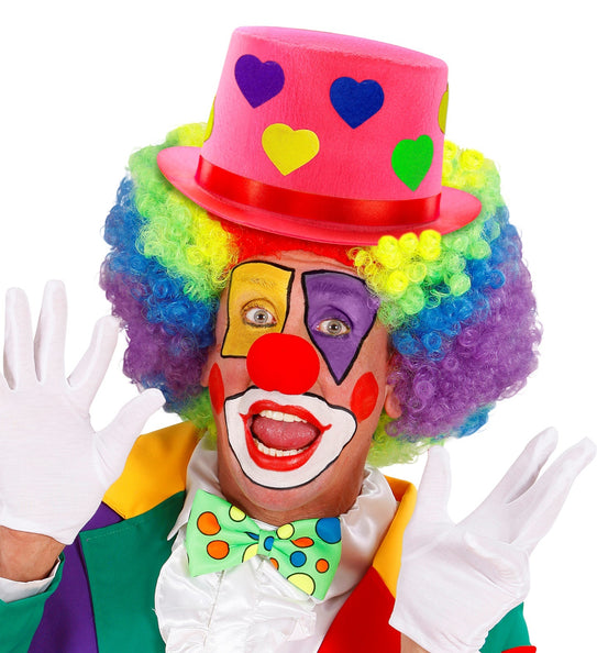 e-carnavalskleding-SYK Clownshoed roze met hartjes