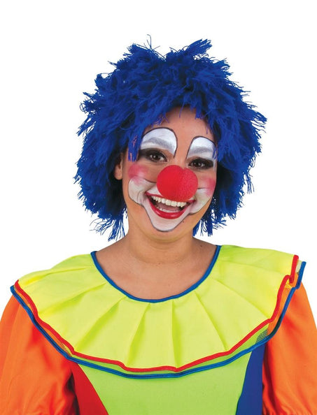 e-carnavalskleding-SYK Clownspruik Jimmy blauw