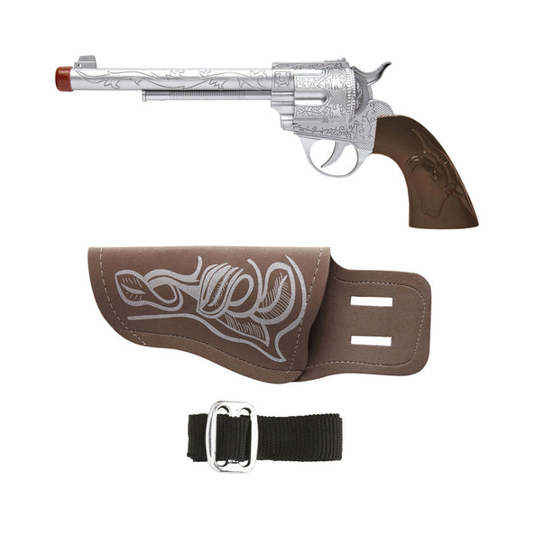 e-carnavalskleding-SYK Cowboy pistool met holster bruin