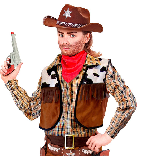 e-carnavalskleding-SYK Cowboy pistool zilver plastic