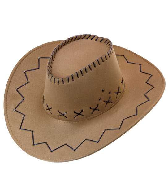 e-carnavalskleding-SYK Cowboyhoed Suede Bruin