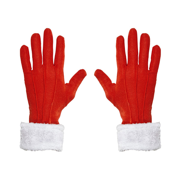 e-carnavalskleding-SYK Deluxe handschoenen Kerstman