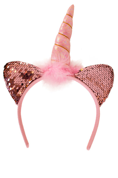 e-carnavalskleding-SYK Diadeem Eenhoorn glitter roze