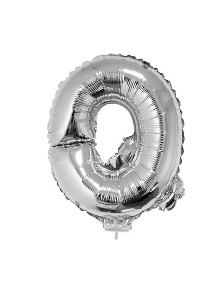 e-carnavalskleding-SYK Folie ballon letter Q Zilver