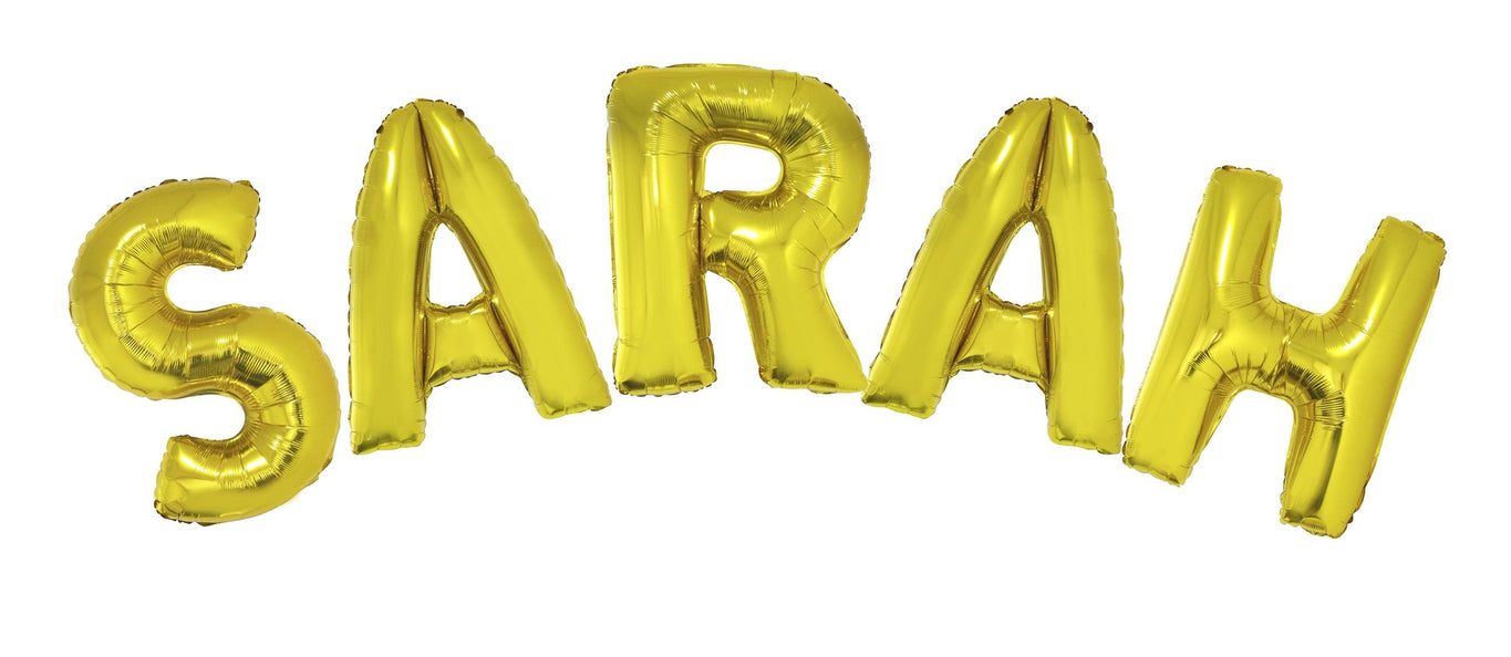 e-carnavalskleding-SYK Folie ballon set gouden letters Sarah