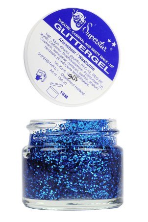 e-carnavalskleding-SYK Glitter gel blauw metallic Superstar