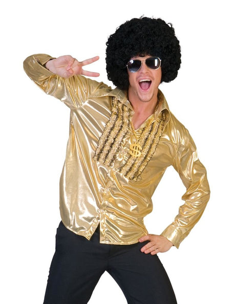 e-carnavalskleding-SYK Gouden party shirts met glitter