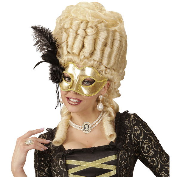 e-carnavalskleding-SYK Gouden Venetiaans oogmasker voor carnaval en party