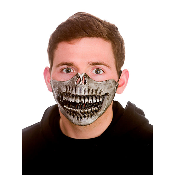 e-carnavalskleding-SYK Half gezicht masker skeleton  latex