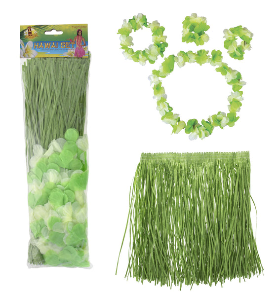 e-carnavalskleding-SYK Hawaii rok groen met accessoires