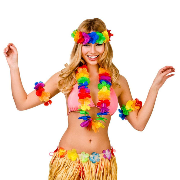 e-carnavalskleding-SYK Hawaii slinger set 4 delig