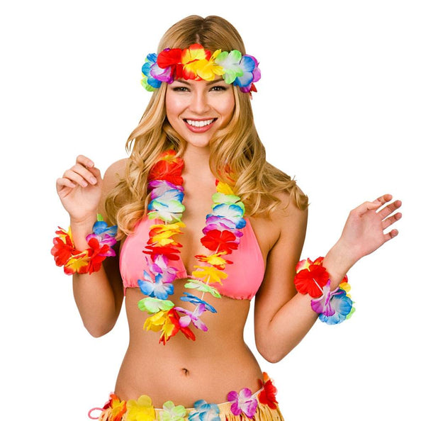 e-carnavalskleding-SYK Hawaii slinger set 4 delig luxe