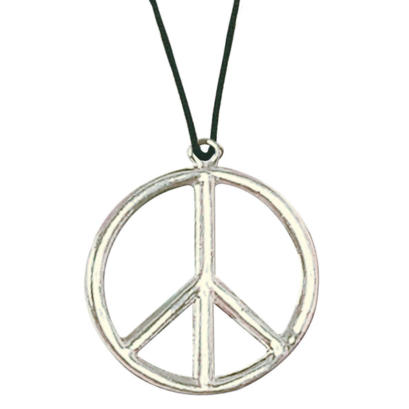 e-carnavalskleding-SYK Hippie ketting peace Pearl