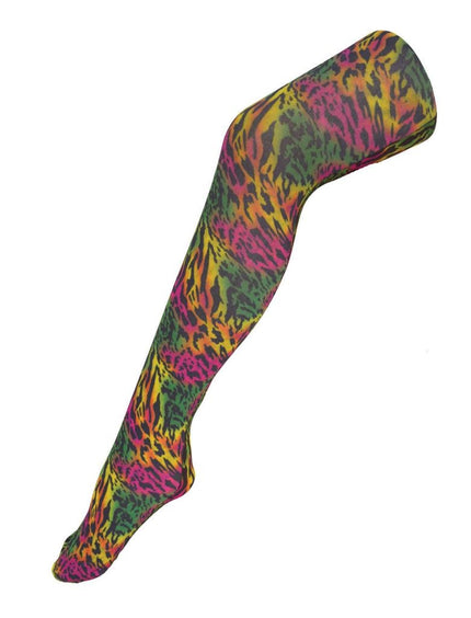 e-carnavalskleding-SYK Hippie panty neon kleuren