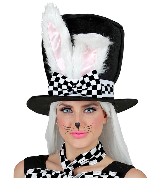 e-carnavalskleding-SYK Hoge hoed met bunny oren