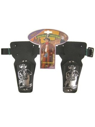 e-carnavalskleding-SYK Holster wild west dubbel zwart kind 90cm