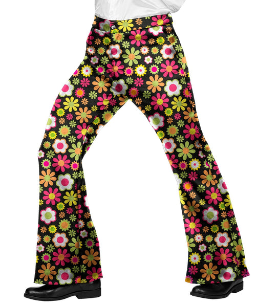 e-carnavalskleding-SYK Jaren 70 broek flowers heren