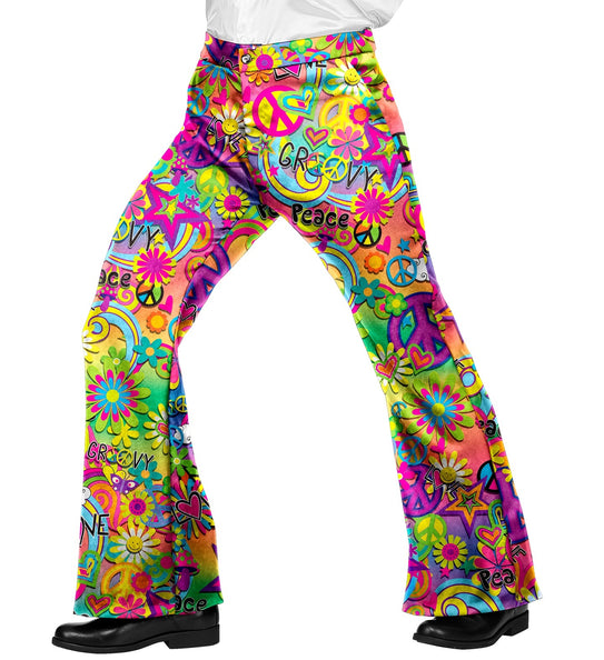 e-carnavalskleding-SYK Jaren 70 broek love&peace heren