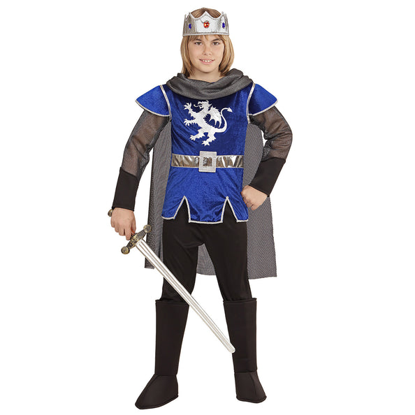 e-carnavalskleding-SYK King Arthur kostuum blauw kinderen