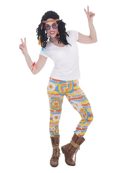 e-carnavalskleding-SYK Legging flower power bloemen