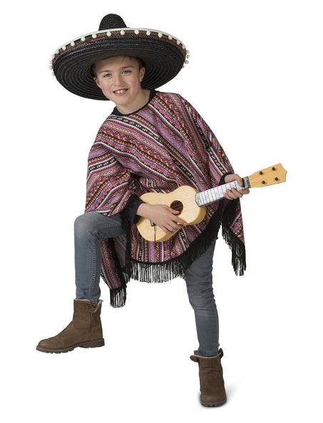 e-carnavalskleding-SYK Mexicaanse poncho Pedro kinderen