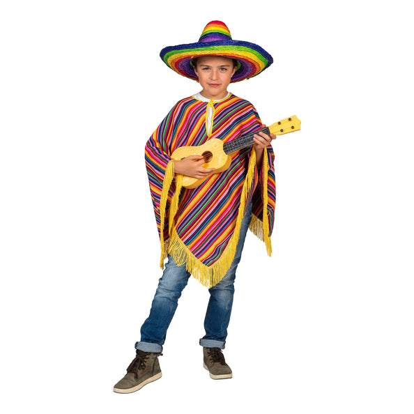 e-carnavalskleding-SYK Mexicaanse poncho Tequila kinderen