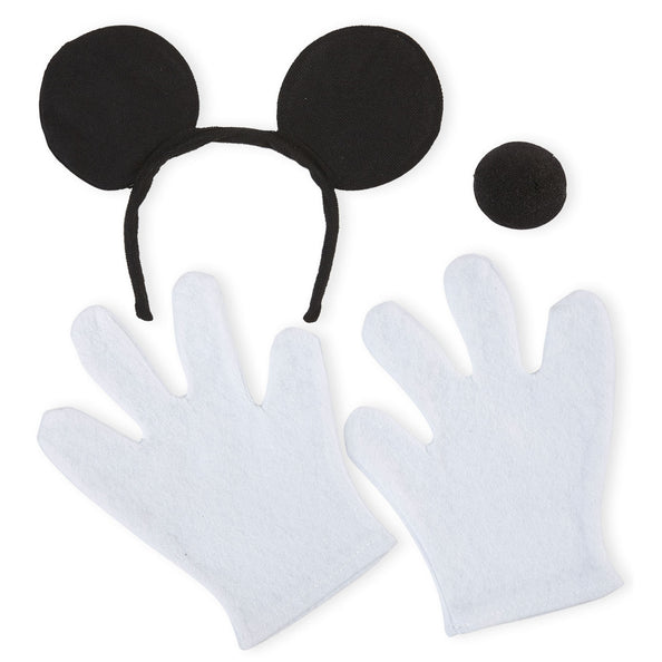 e-carnavalskleding-SYK Muizen oren met staart en handschoenen Mickey