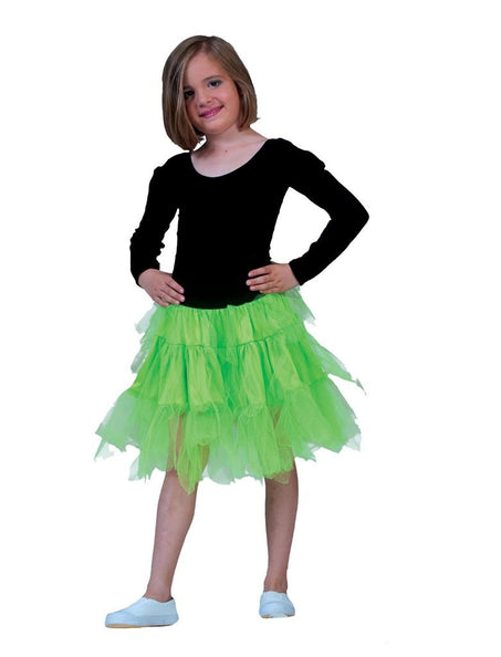 e-carnavalskleding-SYK Petticoat neon groen Lili kind