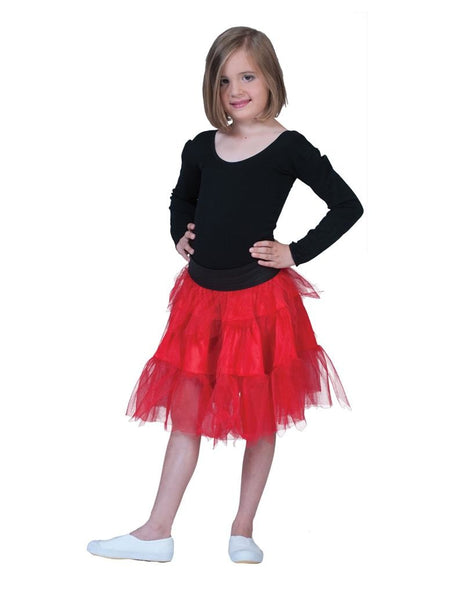 e-carnavalskleding-SYK Petticoat rood Lili kind