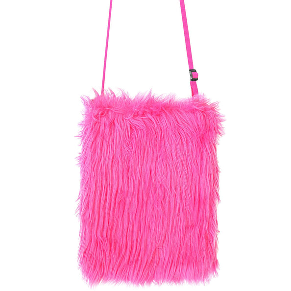 e-carnavalskleding-SYK Pluche handtas in neon roze