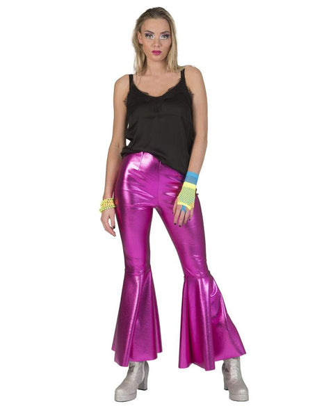 e-carnavalskleding-SYK Roze Fuchsia disco Fever broek dames