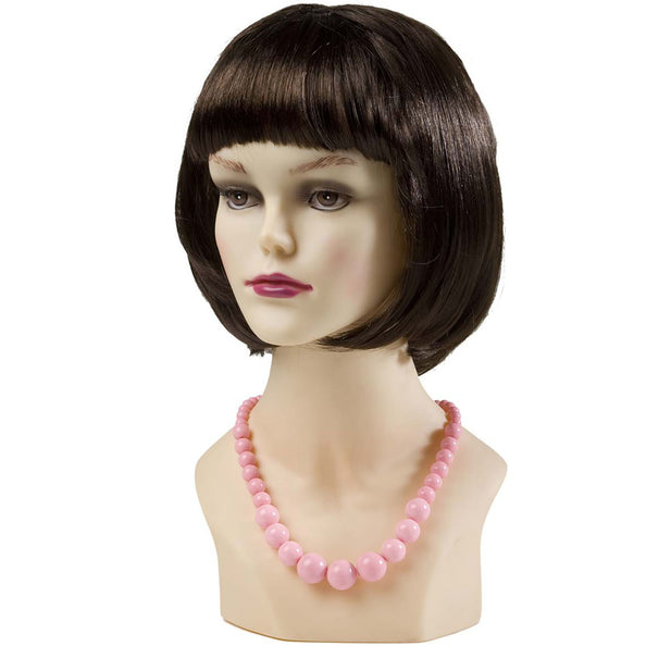 e-carnavalskleding-SYK Roze seventies parelketting