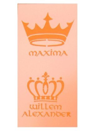 e-carnavalskleding-SYK Schminksjabloon Willem en Maxima 5 x 10 cm