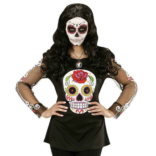 e-carnavalskleding-SYK Shirt dia los Muertos