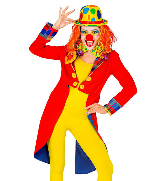 e-carnavalskleding-SYK Slipjas clown rood dames