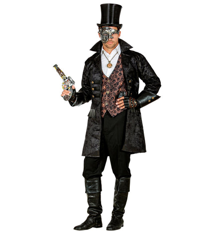 e-carnavalskleding-SYK Steampunk jas lederlook heren