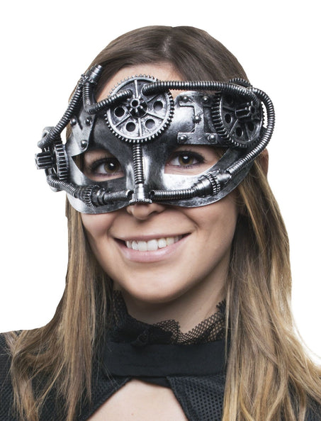 e-carnavalskleding-SYK Steampunk masker met tandwiel