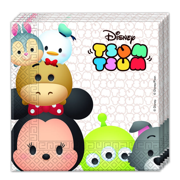 e-carnavalskleding-SYK Tsum Tsum  papieren servetten 33x33cm