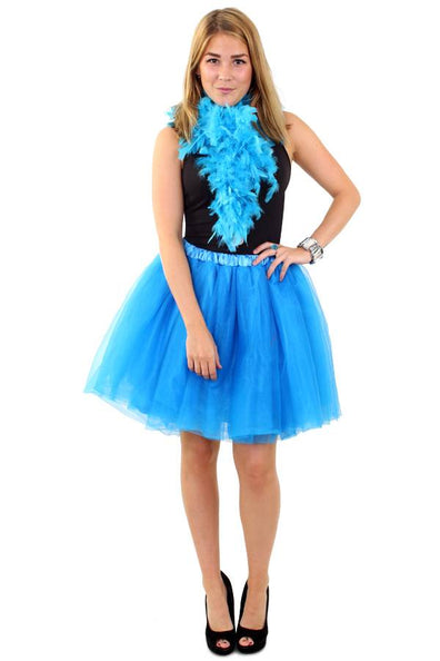 e-carnavalskleding-SYK Tule rok Maud deluxe blauwdames